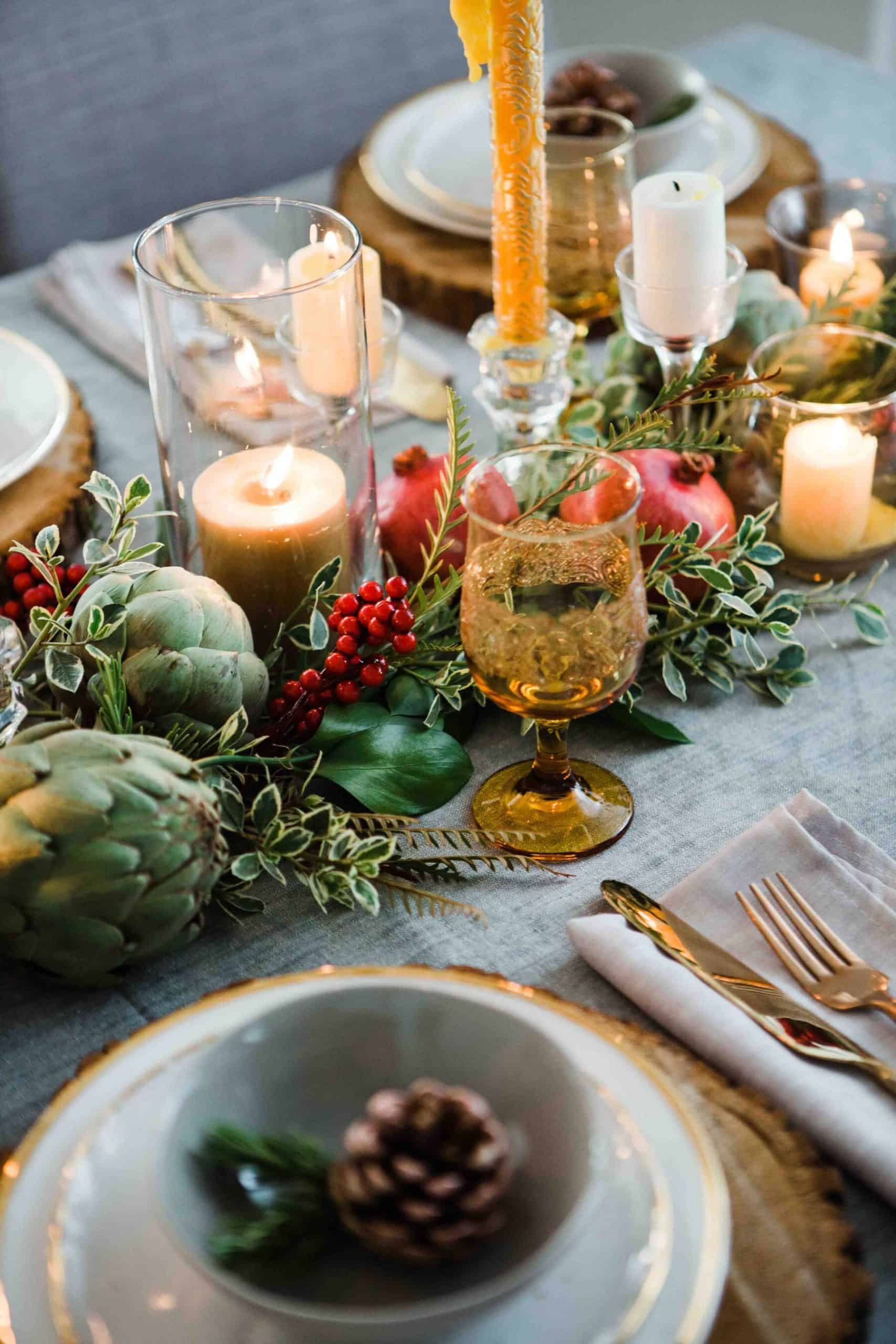 Holiday table decor 3 Holiday table decor - photo depicting