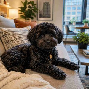 Maltipoo living in an apartment