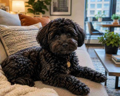 Maltipoo living in an apartment