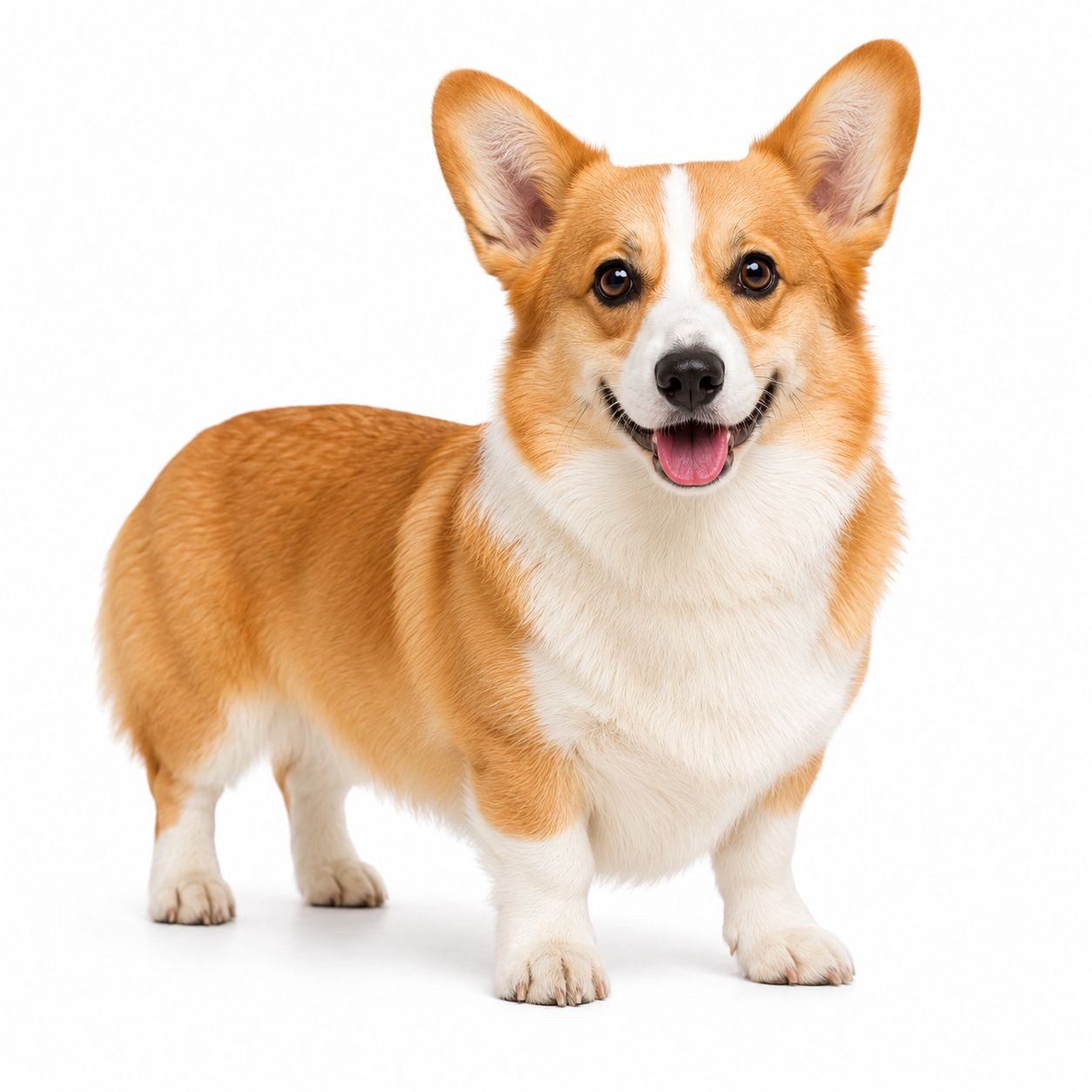 A Pembroke and Cardigan Welsh Corgi dog