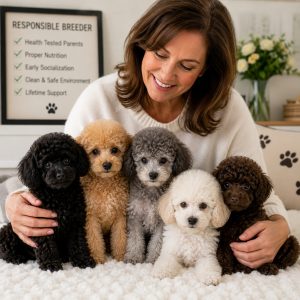 Reputable toy poodle breeder with healthy puppies.