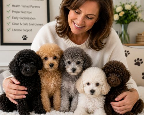 Reputable toy poodle breeder with healthy puppies.