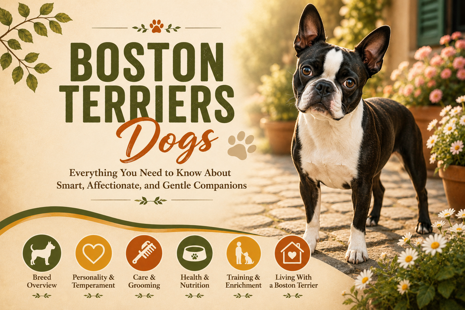 Boston Terrier dogs hero image