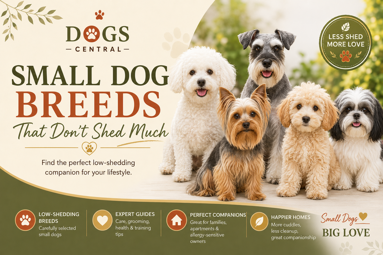 Small dog breeds that don't shed much