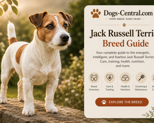 Jack russell terrier, dog breed information, guide hero image