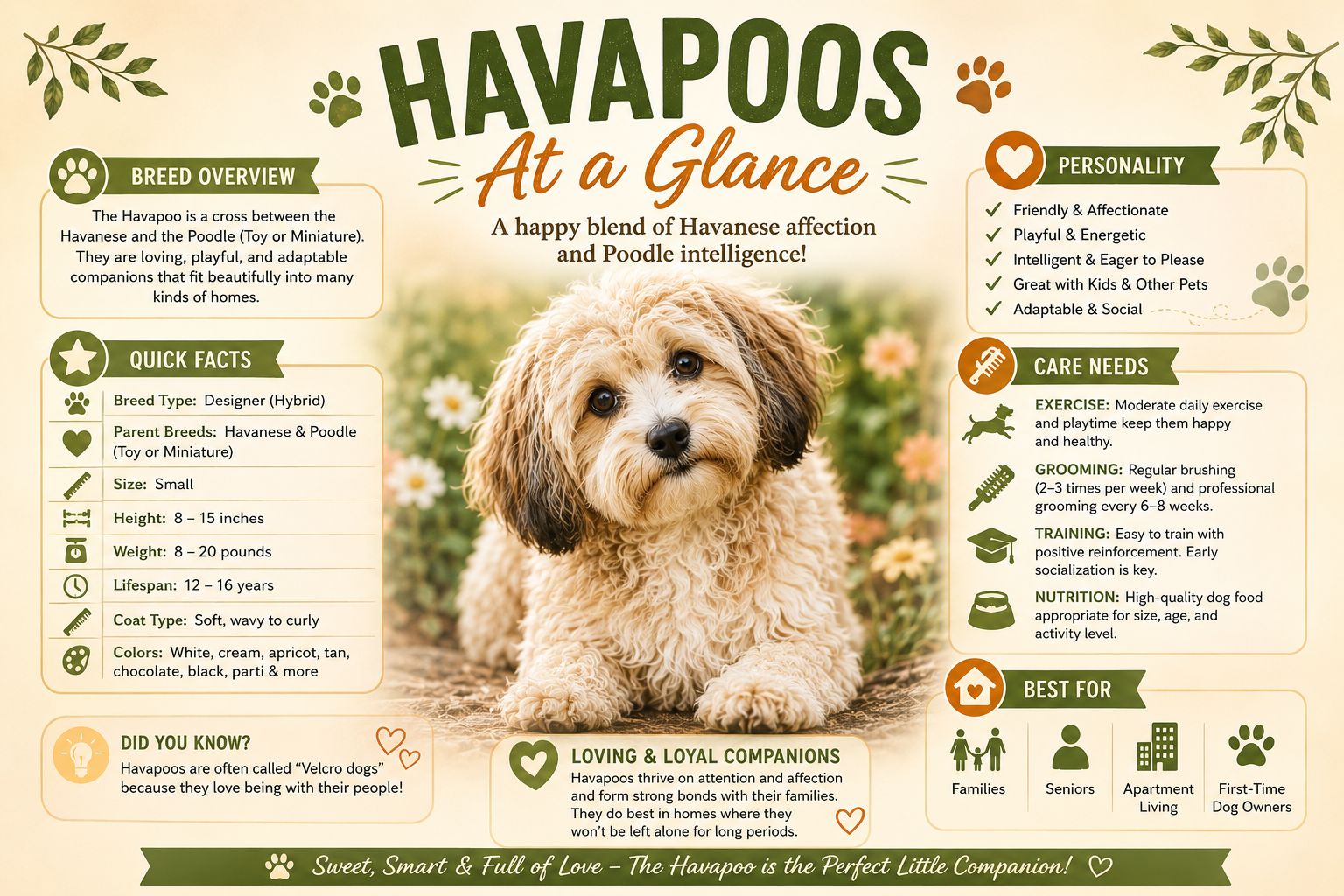 Havapoos at a glance infographic