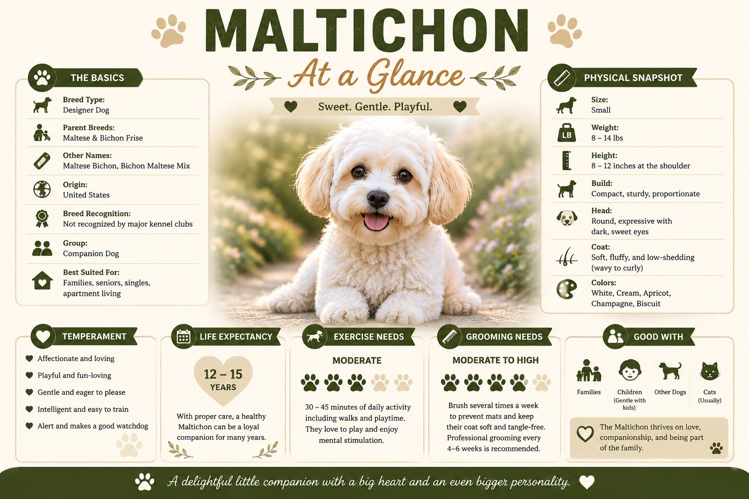 Maltichon at a glance infographic