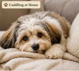 Havashu cuddling at home