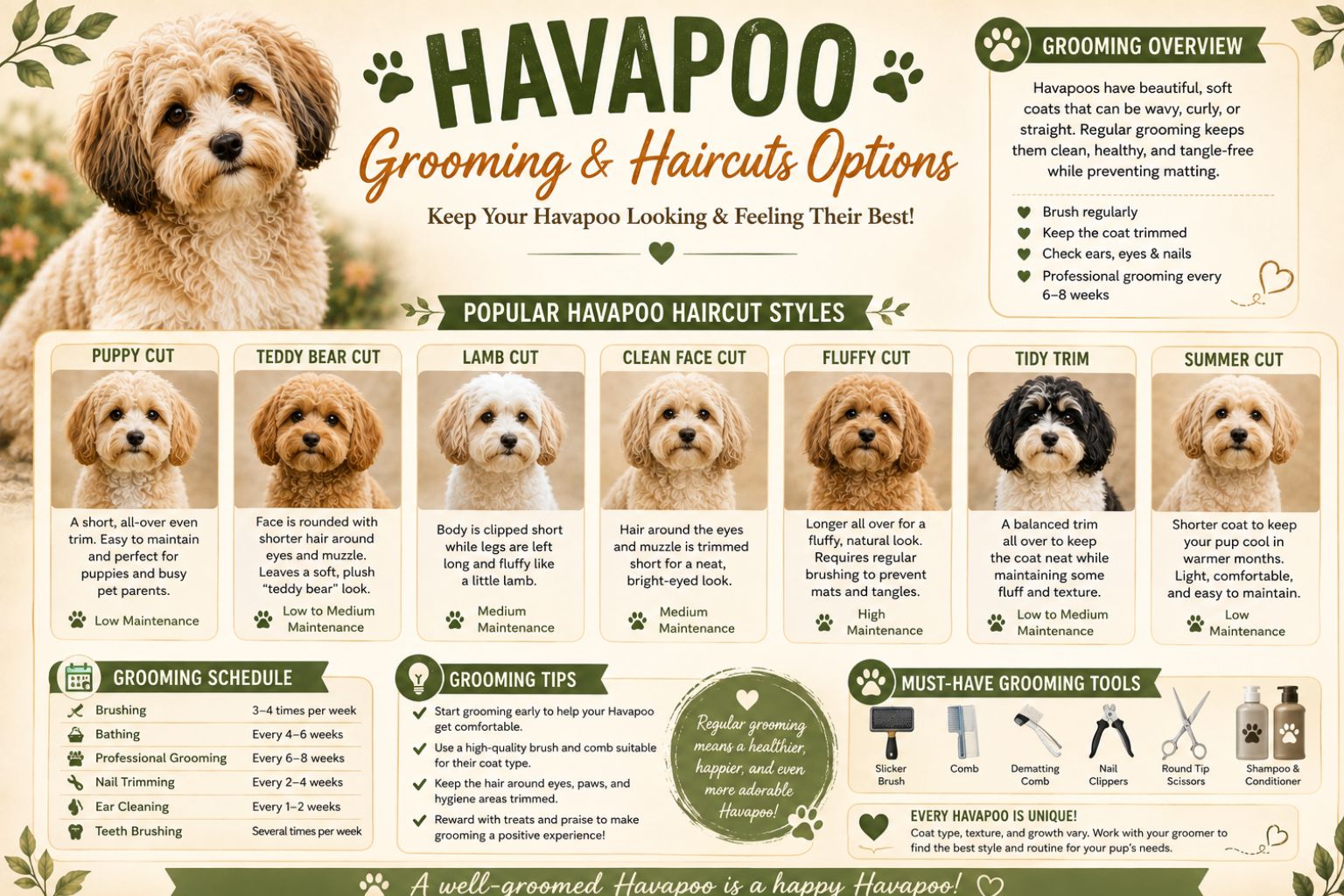 Havapoo grooming haircuts