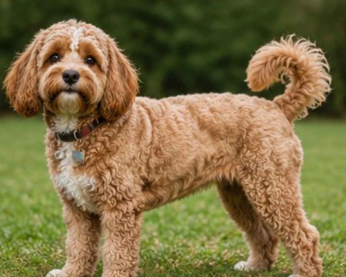 Cavapoo dog outdoors
