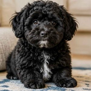 Black havapoo dog