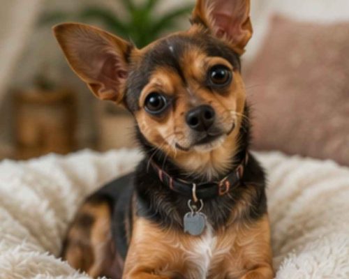 Chipin dog looking at the camera