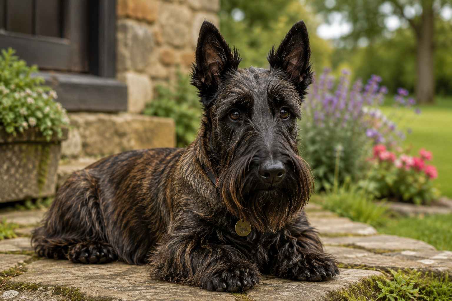 Brindle scottie dog
