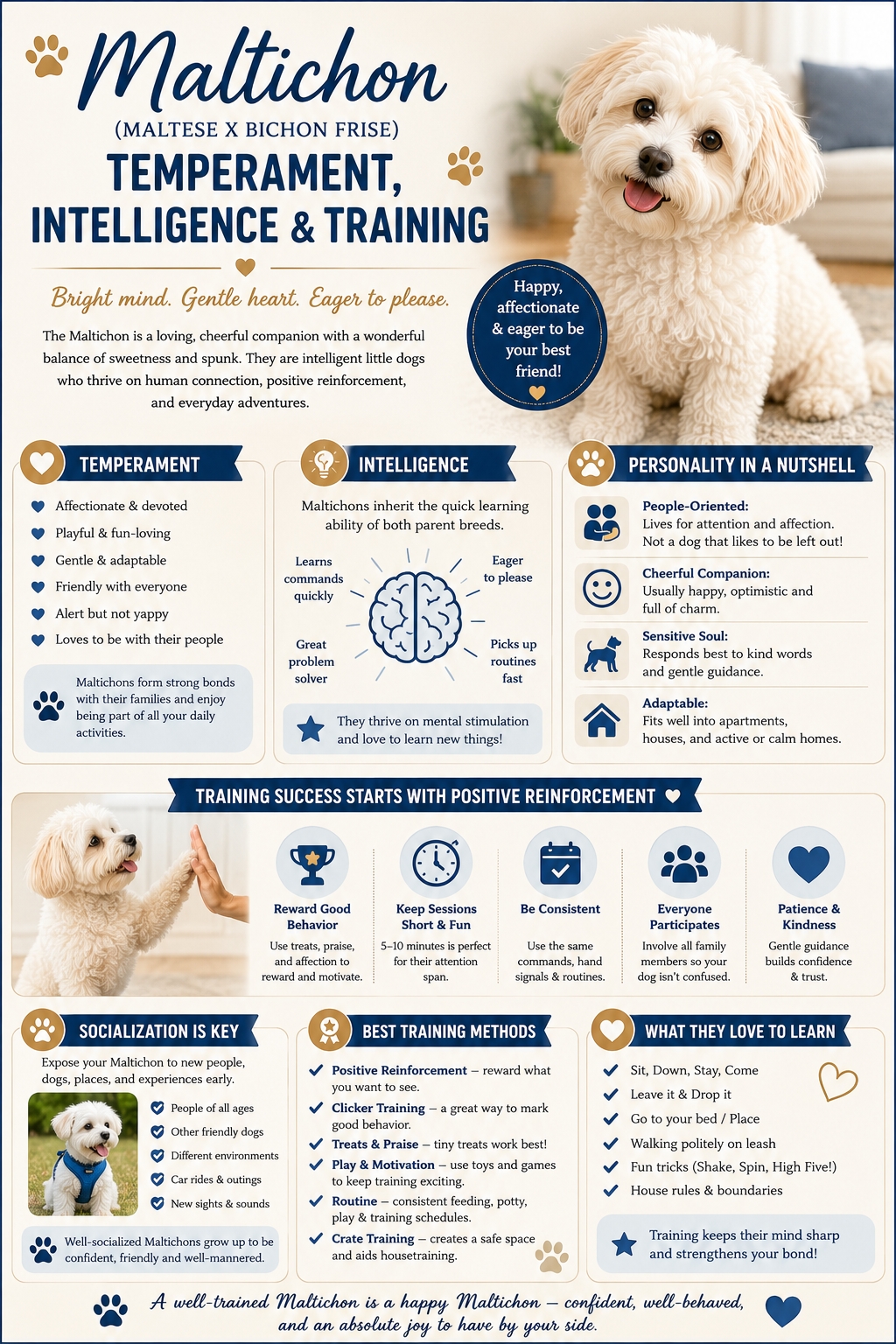 Maltichon temperament infographic