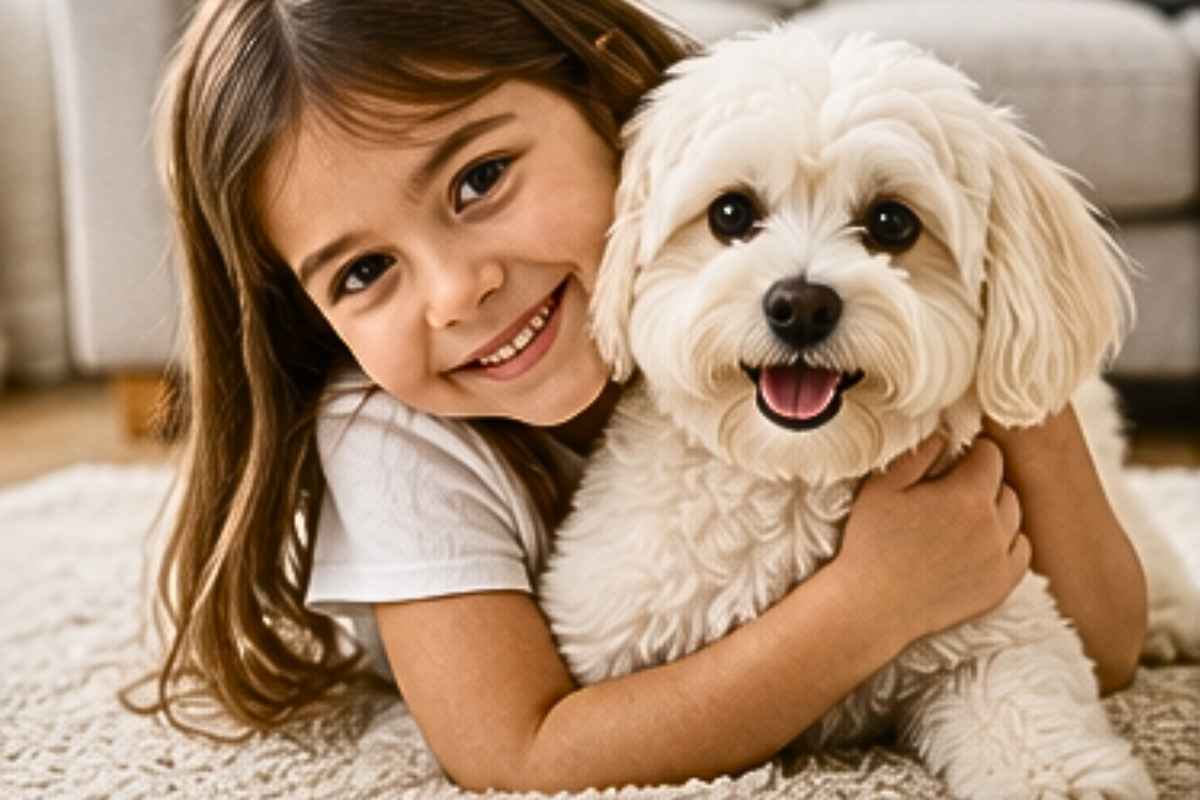 Child and maltichon