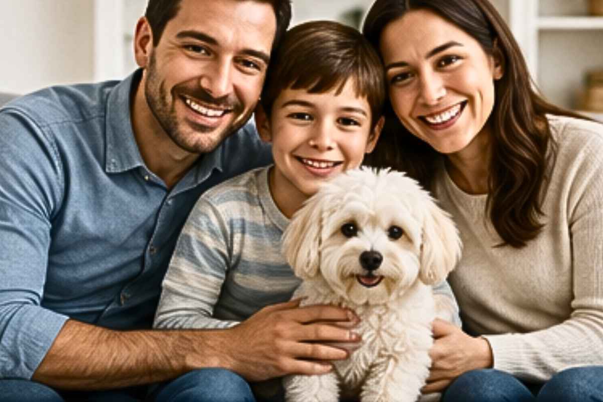 Maltichon and famiky