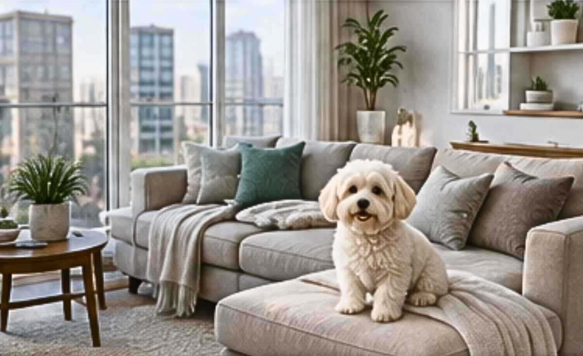 Maltichon in apartment