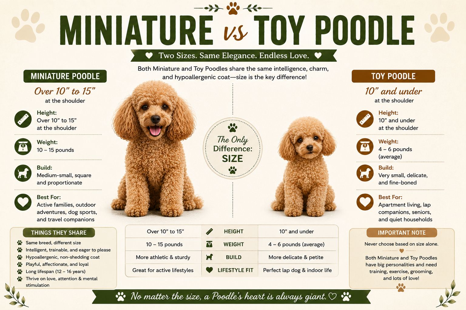 Miniature vs Toy Poodle