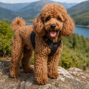 Living with miniature poodle