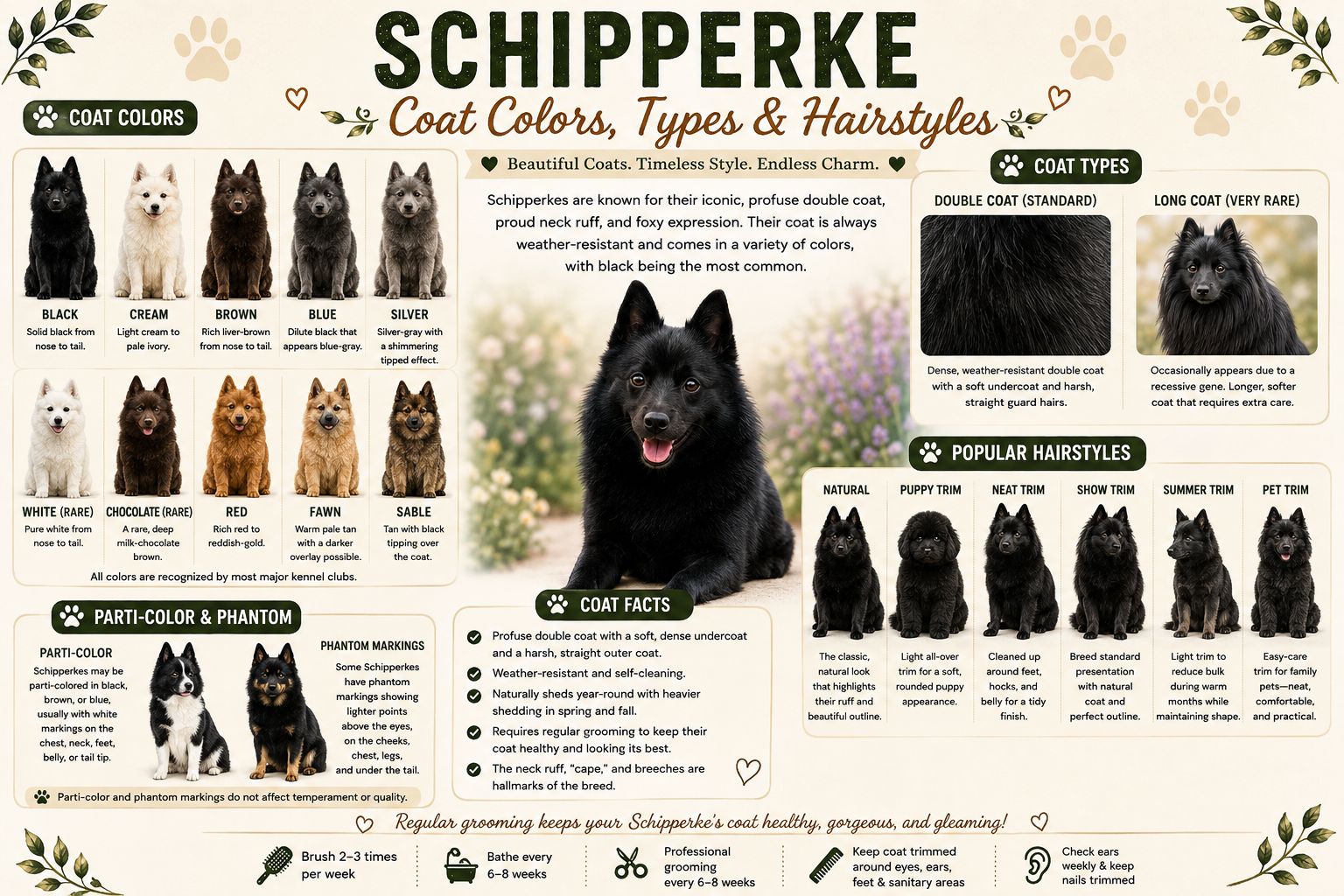 Schipperke colors coat types