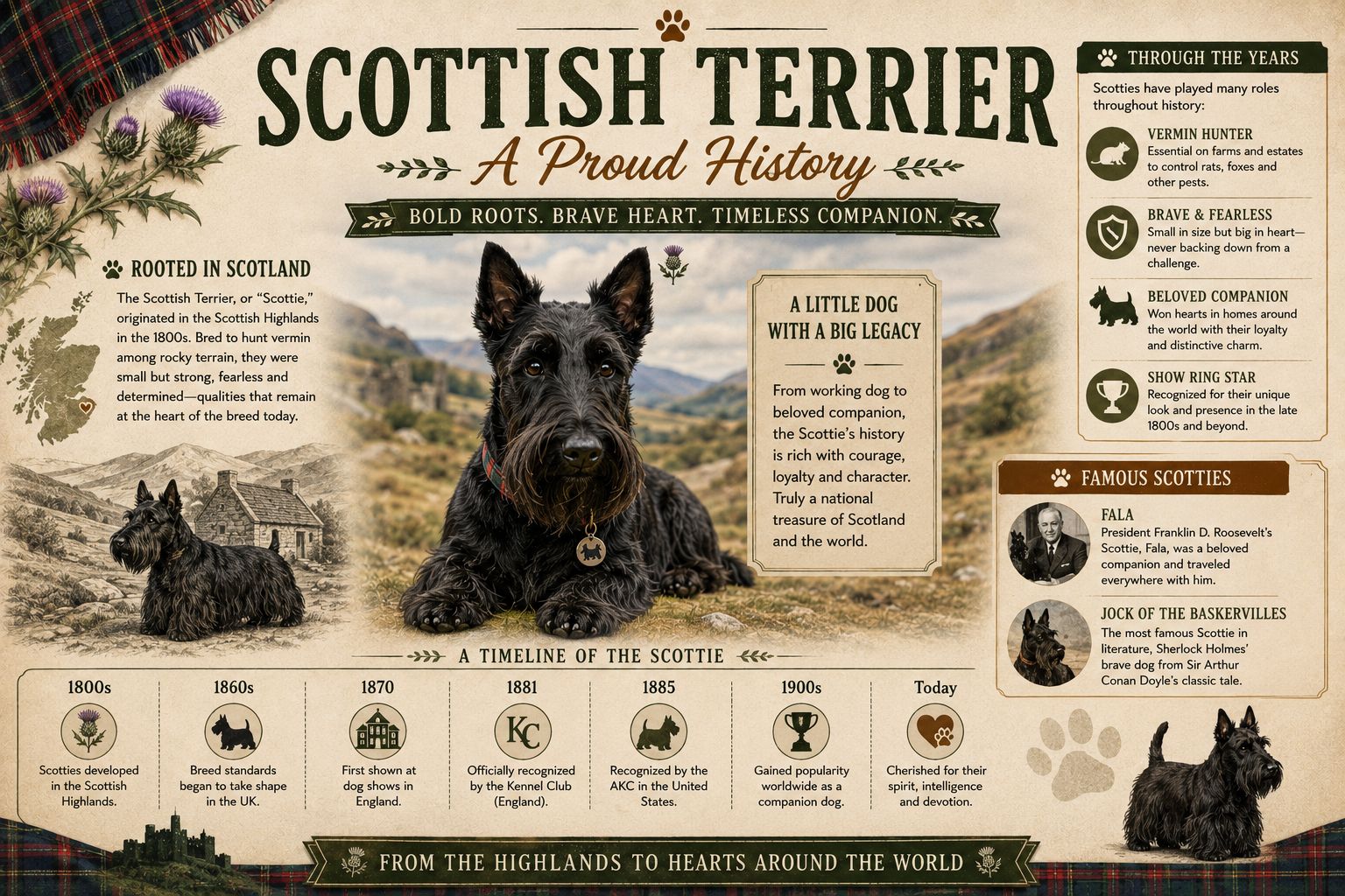 Scottie dog history infographic