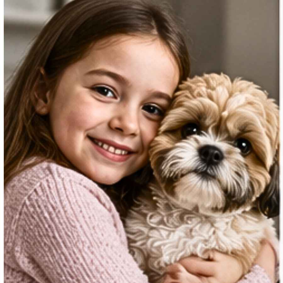 Shipoo and girl
