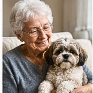 Shih poo and senior