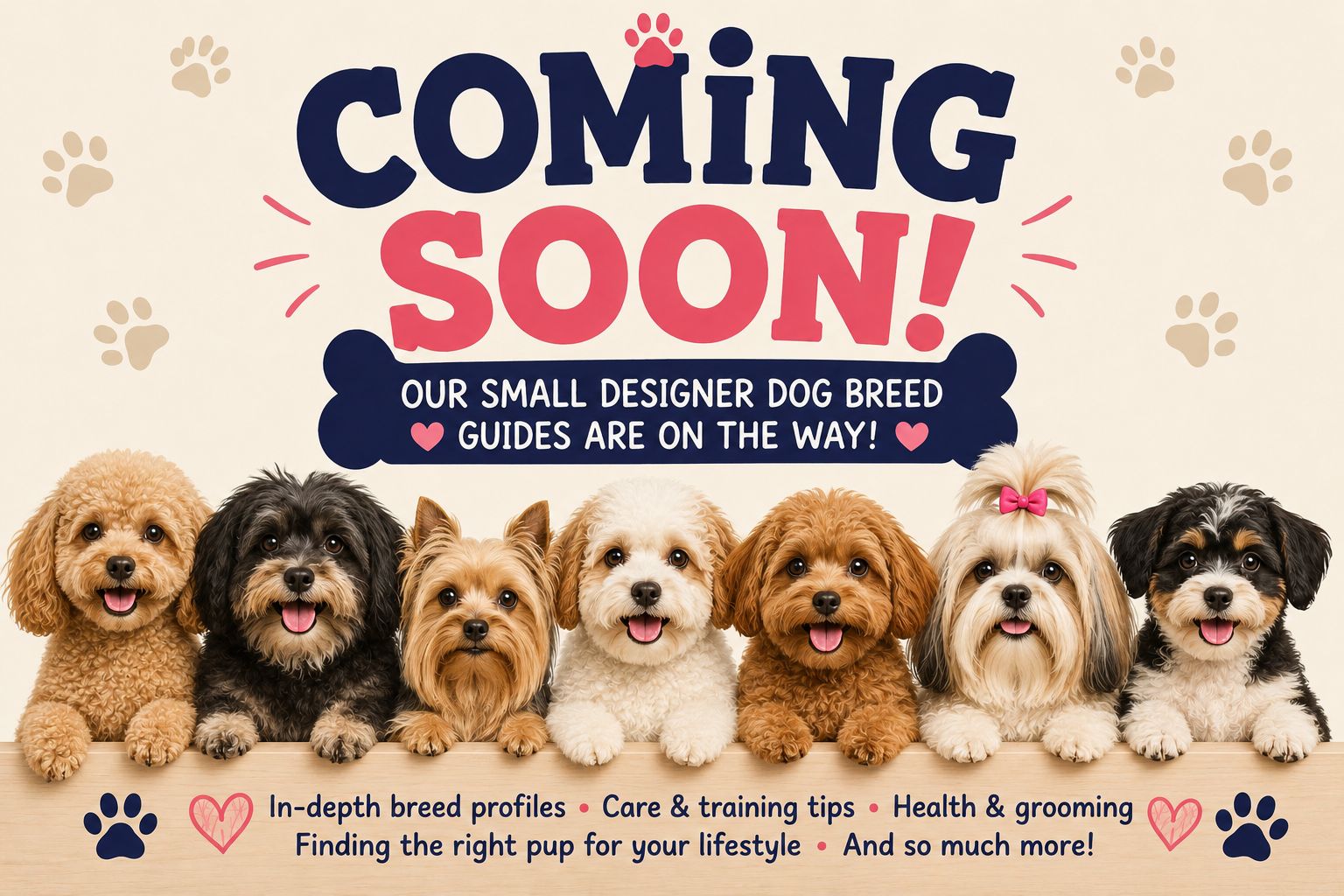 Small designer dog breed guides coming soon