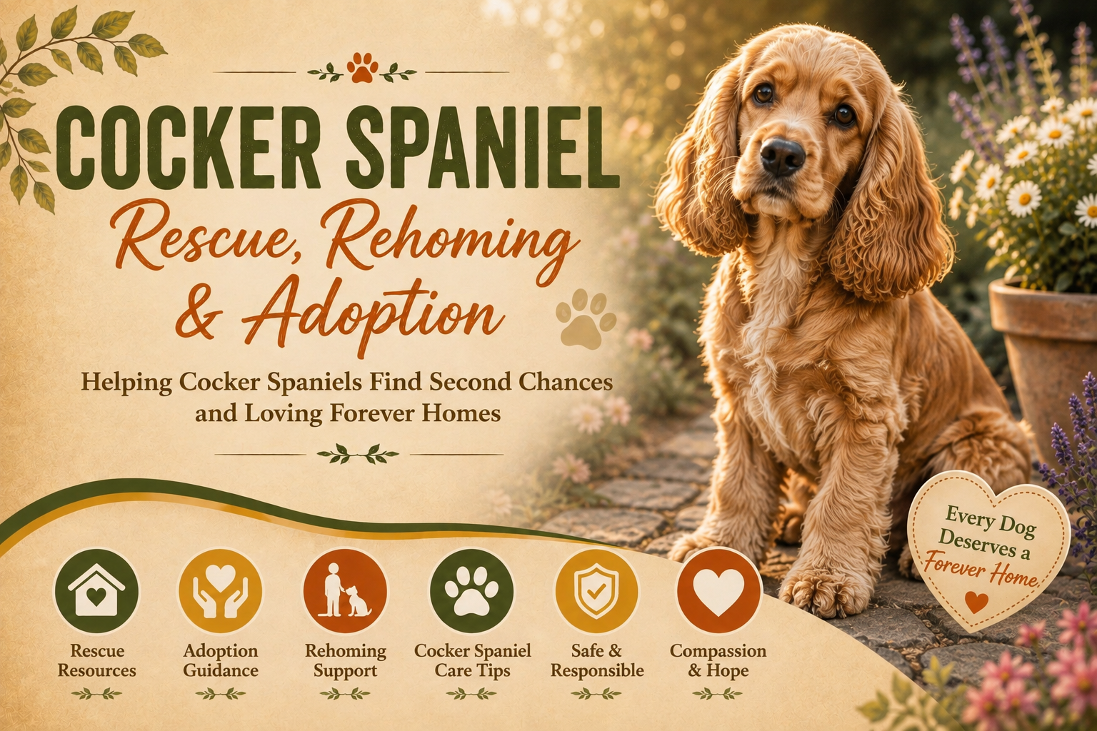 Cocker Spaniel Rescue rehoming & Adoption page hero image