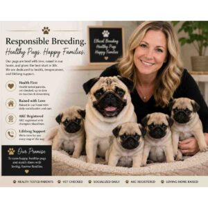 Pug breeder with healthy puppies