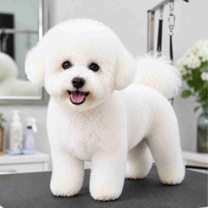 Grooming a bichon frise