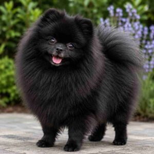 Black Pomeranian dog