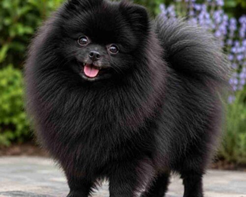 Black Pomeranian dog