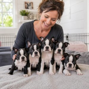Boston Terrier breeder with healthy puppies