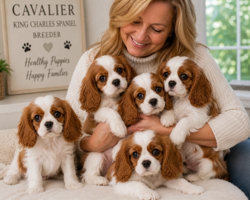Responsible Cavalier King Charles Spaniel dog breeder with healthy puppies