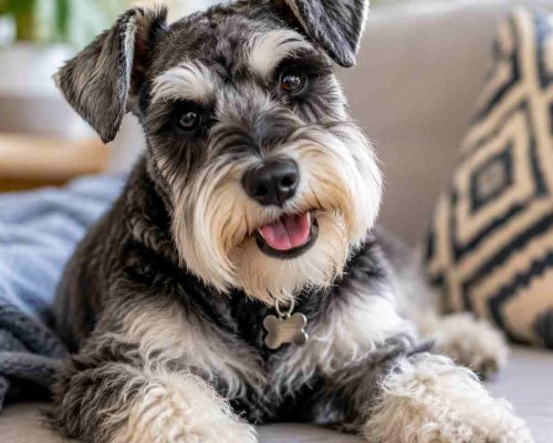Happy Miniature schnauzer