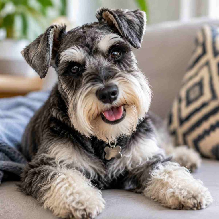 Happy Miniature schnauzer