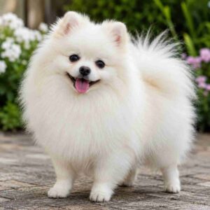 White Pomeranian dog
