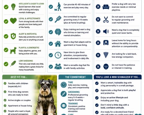 Is a miniature schnauzer right for you infographic