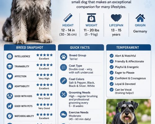 Miniature Schnauzer at a Glance infographic