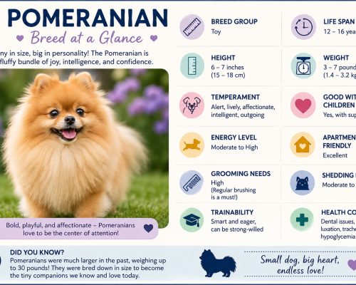 Pomeranian at a glance infographic