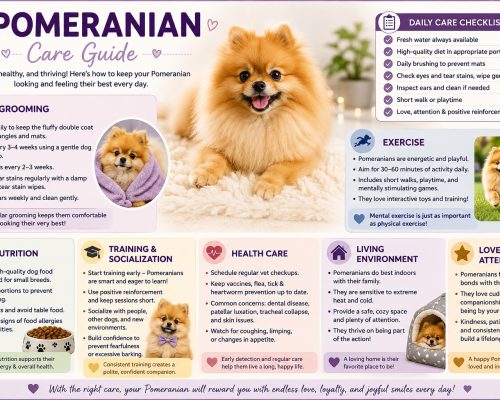 Pomeranian care guide infographic