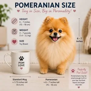 Pomeranian size infographic comparison