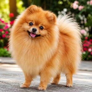 Orange Pomeranian dog