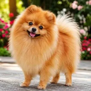 Orange Pomeranian dog
