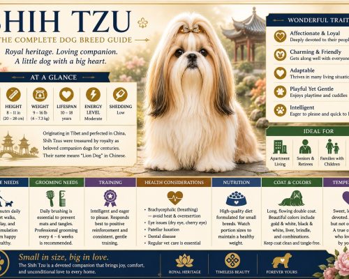 Shih Tzu at a glance infographic
