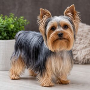 Steel Blue and Tan Yorkshire Terrier